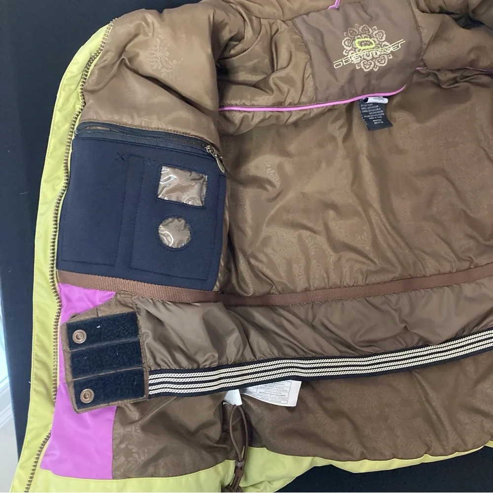 Girls Obermeyer Ski Snowboard Jacket Size 16 Juniors, Light green.